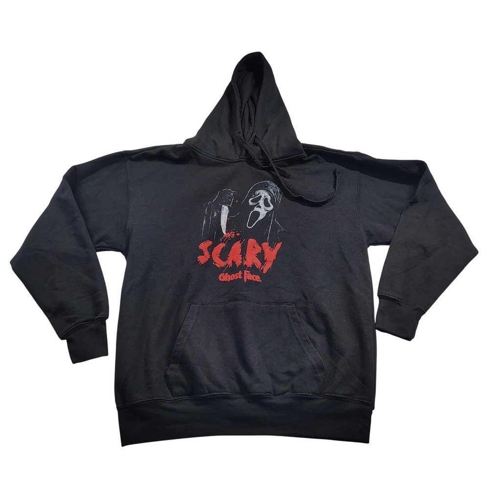 Bioworld Ghost Face Scary Horror Movie Graphic Hoodie Black‎ Mens Medium M